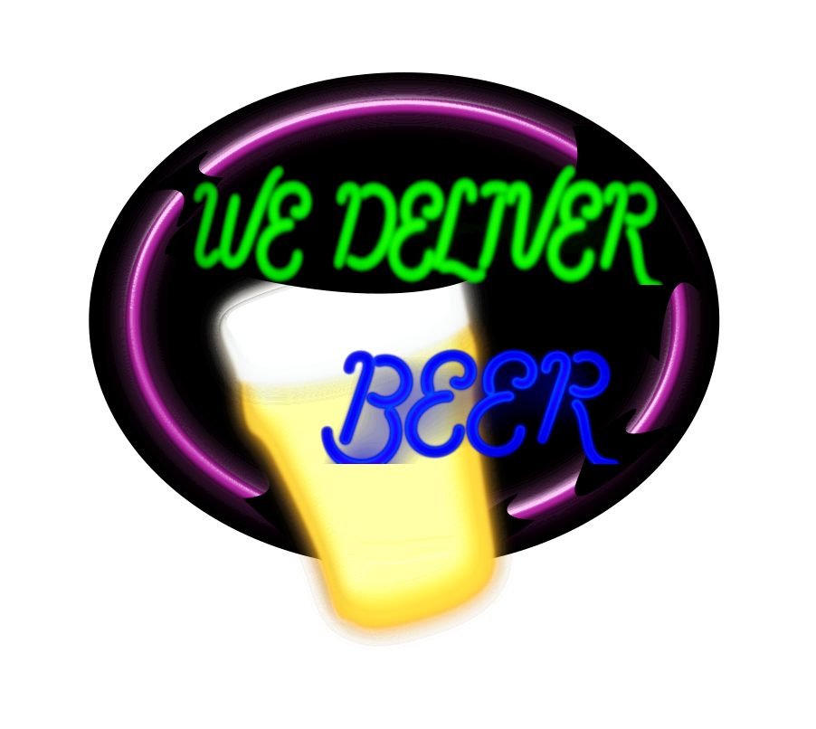 We deliver beer logo